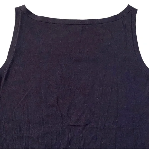 EILEEN FISHER 100% BLACK MERINO WOOL & PURPLE SEQUIN TOP SIZE LARGE - Picture 9 of 16